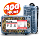 Kit com 400 Peças de Parafusos e Buchas de Fixação