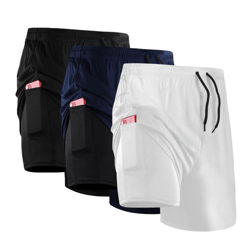 Pague 2 Leve 3 - Shorts Compressão 2 em 1 - PROFIT APEX