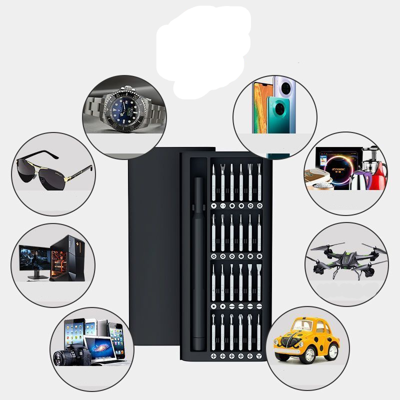 Kit Ferramenta Chave Magnética Precisão 24 Peças Pequenos Reparos Iphone Android Pc