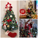 Enfeite de Natal Letras de alfabeto completo Vermelhas Meias De Natal Pingentes De árvore De Natal,