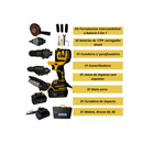 Kit 5 em 1 Furadeira Parafusadeira Motosserra Chave Impacto a Bateria 58VF Completa Com Maleta