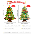 Árvore De Natal De Feltro DIY Parede Pendurado 32 Pcs Enfeites 30 Luz LED Corda Decoração