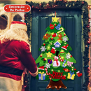 Árvore De Natal De Feltro DIY Parede Pendurado 32 Pcs Enfeites 30 Luz LED Corda Decoração