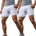 KIT 4 ou 2 Bermudas 2 em 1 Masculina SPORT de Compressão para Treino Dry Fit 3 bolsos