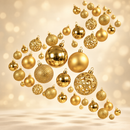 Kit 100 Bolas de Natal E Estrela Ponteira Decoração Enfeite Árvore Fosca Glitter Vermelha Dourada