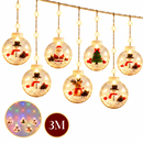 Cascata de Pisca Pisca Cortina De Luz Bolinhas Varal Decoração Natal 3 metros 100 Leds