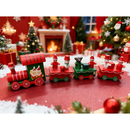 Trem Natalino de Madeira com Boneco de Neve