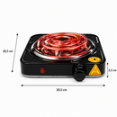 Fogareiro Elétrico Cooktop 1200W 5 Temperaturas 1 Boca Fogão Portátil Prático