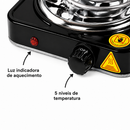 Fogareiro Elétrico Cooktop 1200W 5 Temperaturas 1 Boca Fogão Portátil Prático