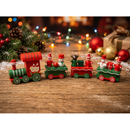 Trem Natalino de Madeira com Boneco de Neve