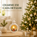 Lanterna Natalina Decorativa LED Luz Quente com Pilha para Árvore Mesa e Decoração ENVIO EM 24 HORAS