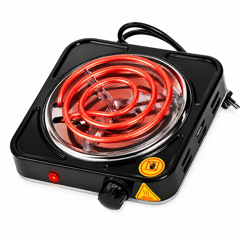 Fogareiro Elétrico Cooktop 1200W 5 Temperaturas 1 Boca Fogão Portátil Prático