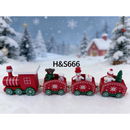 Trem Natalino de Madeira com Boneco de Neve