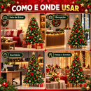 Árvore de Natal Verde 150cm 300 Galhos Artificial Decorativa com Base para Sala Casa Fest