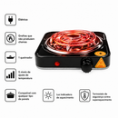 Fogareiro Elétrico Cooktop 1200W 5 Temperaturas 1 Boca Fogão Portátil Prático