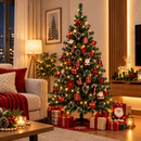 Árvore de Natal 1,20 Metros Tradicional com 100 Galhos Promoção Decoração Natalina Completa