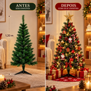 Árvore de Natal 1,20 Metros Tradicional com 100 Galhos Promoção Decoração Natalina Completa