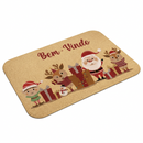 Tapete de Porta Natalino Noel e Animais Antiderrapante Direto de Fabrica.