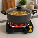Fogareiro Elétrico Cooktop 1200W 5 Temperaturas 1 Boca Fogão Portátil Prático
