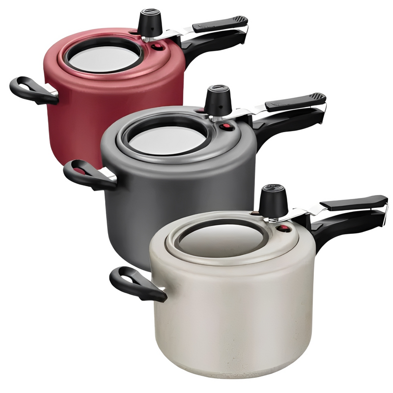 Panela de Pressão 4,5L Antiaderente Com Visor Superior Grande MTA Grafite/Cereja/Baunilha