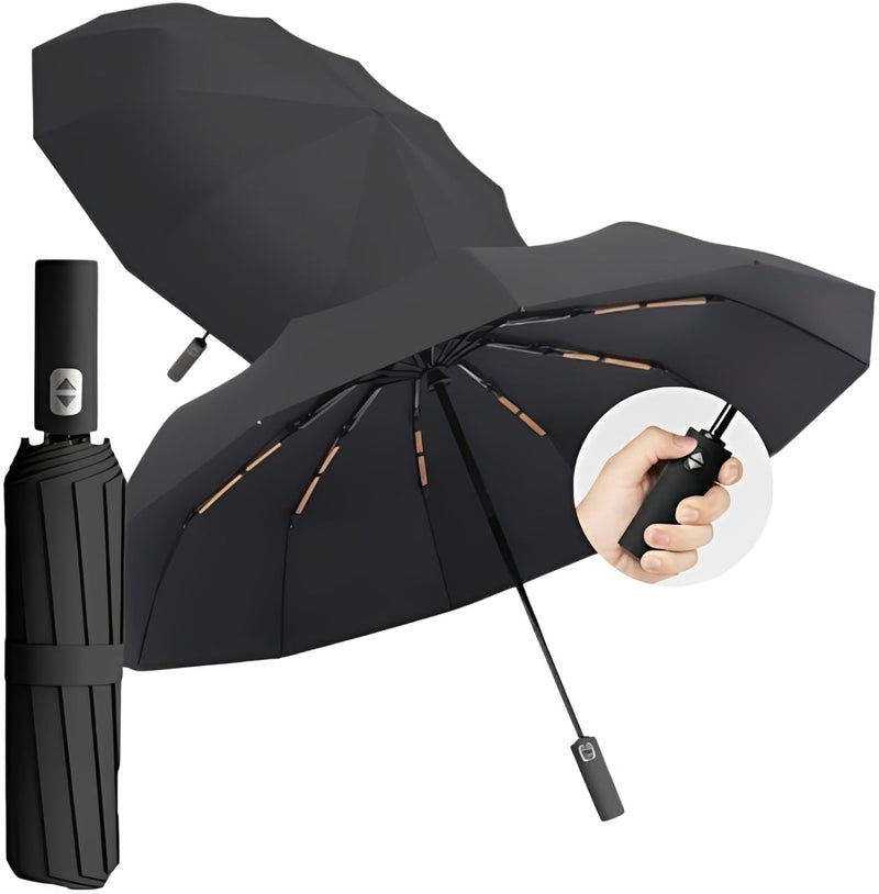 Super Guarda Chuva Automático Grande Reforçado Contra Vento Impermeável Linha Premium