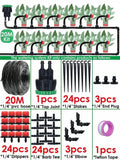 Kit de Irrigação por Gotejamento Automático com Bicos para Lavoura, Bonsai, Plantas, Flores, Vegetais e Estufas