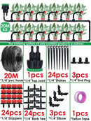 Kit de Irrigação por Gotejamento Automático com Bicos para Lavoura, Bonsai, Plantas, Flores, Vegetais e Estufas