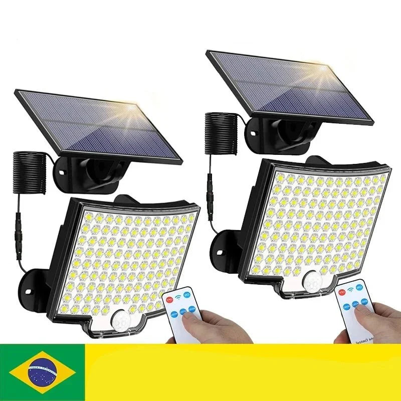 Lâmpada Solar 106 Leds - Sensor de movimento incluso