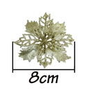 10 Unid . Flores Artificiais Árvore De Natal Glitter Decoração Presente De Ano Novo ANJIN