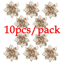 Kit 10 Flores Natalinas Decorativas 8 cm