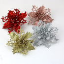 10 Unid . Flores Artificiais Árvore De Natal Glitter Decoração Presente De Ano Novo ANJIN