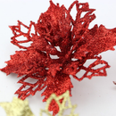 10 Unid . Flores Artificiais Árvore De Natal Glitter Decoração Presente De Ano Novo ANJIN